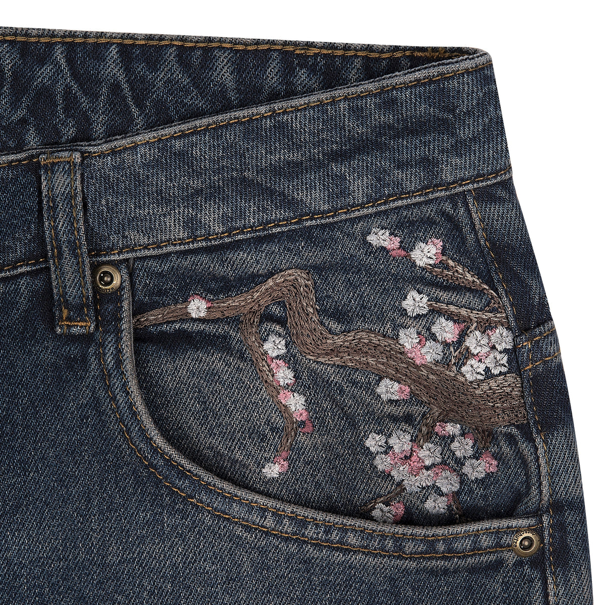 Derschutze "blossom v2" patchwork Denim dark indigo