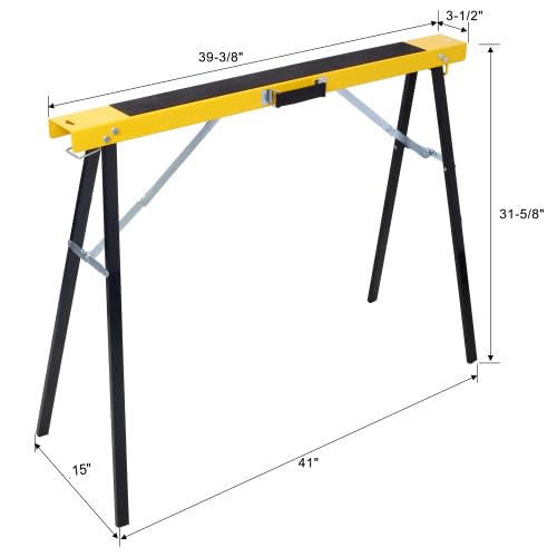 2-Pack Adjustable Folding Saw Horses 660lbs Metal M36461