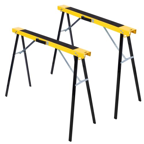 2-Pack Adjustable Folding Saw Horses 660lbs Metal M36461