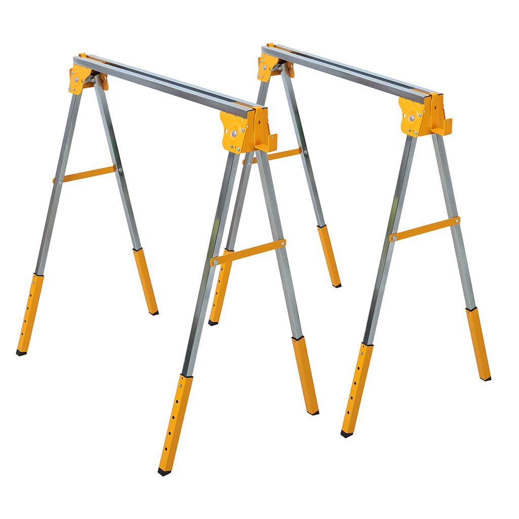 2 Pack Adjustable Steel Saw Horses 2600 Lbs P716383