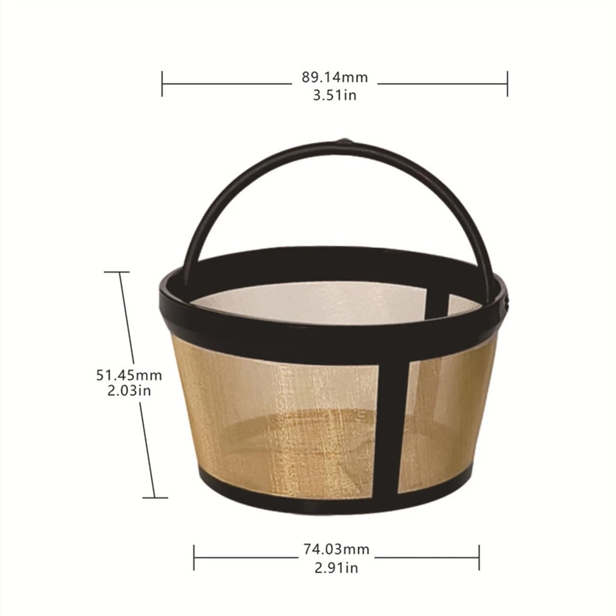 Reusable Coffee Filter Basket, 8-12 Cup Mesh, BPA-Free A60379