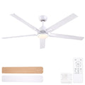 60 Inch White Ceiling Fan with Light & Remote S516