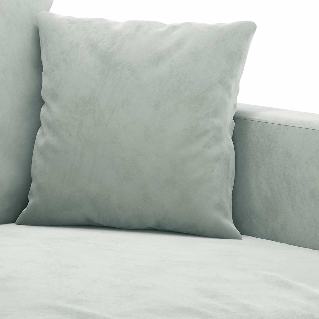 Light Gray Velvet 2-Seater Sofa W1775