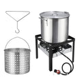 60QT Aluminum Seafood Boil Pot with Basket O4921