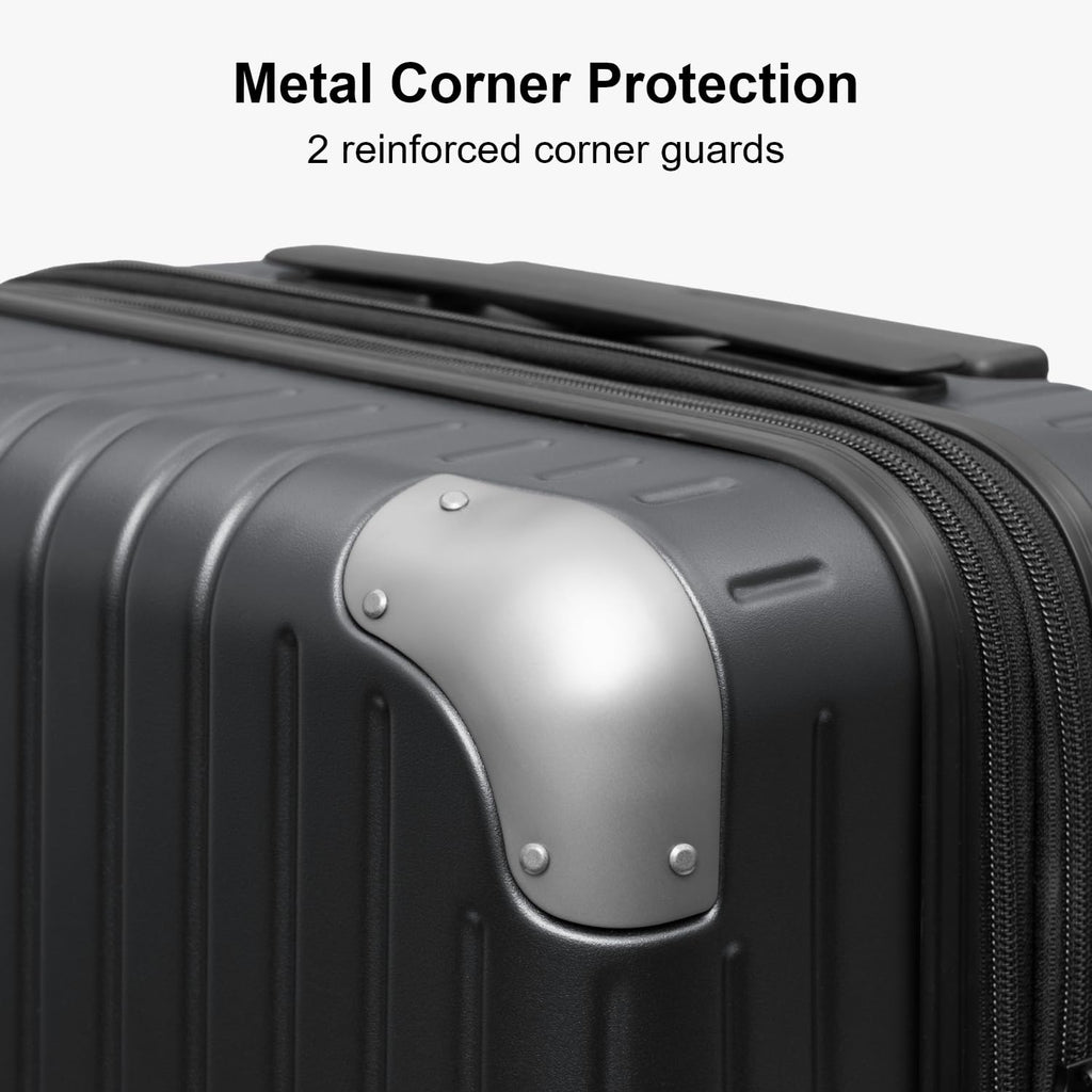 Expandable Hardside Carry on Luggage Black K6769