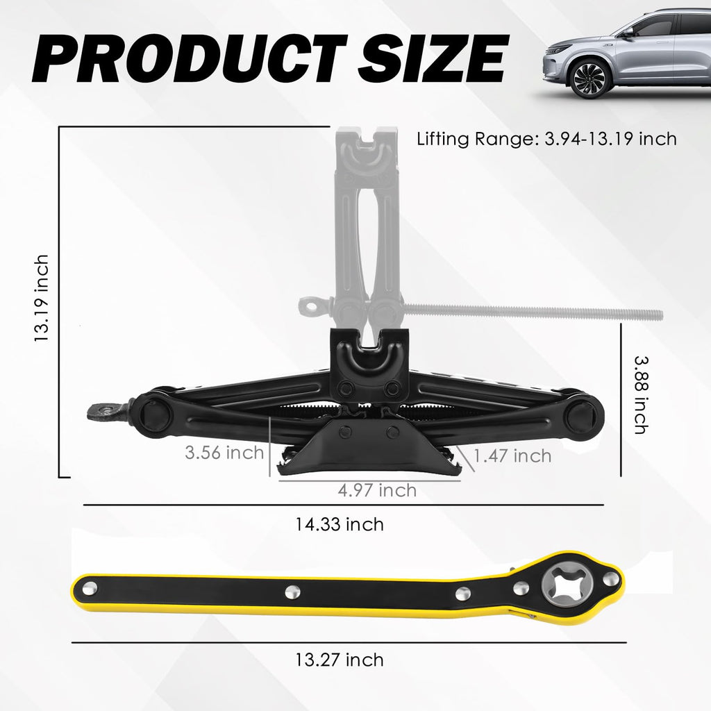 Heavy Duty Scissor Jack 1.5T with Ratchet Handle K150