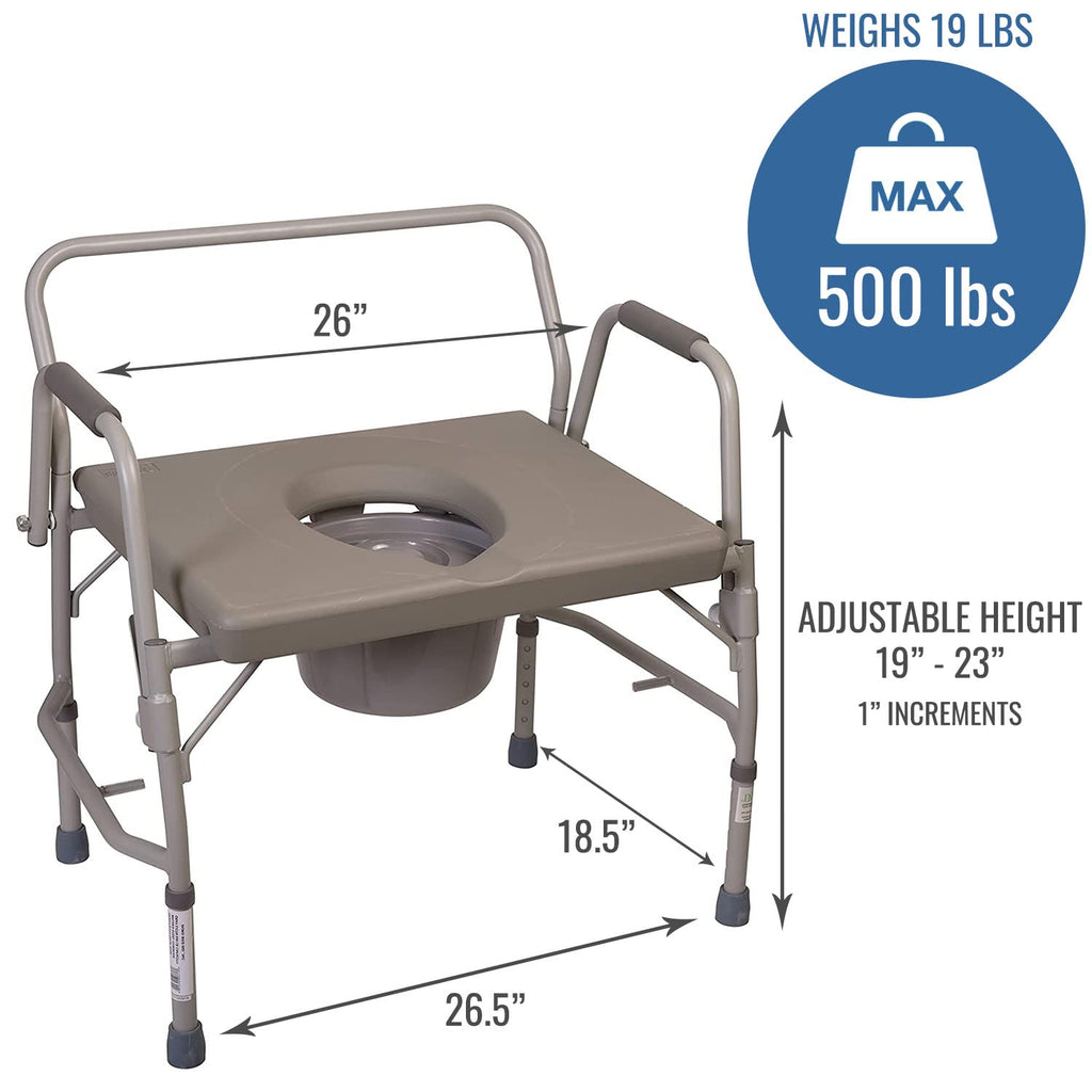 Portable Bedside Commode Chair with Handles M561