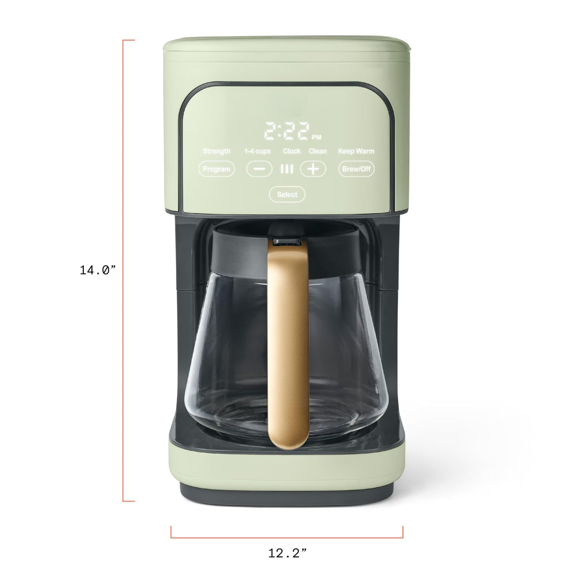 Sage Green 12-Cup Programmable Drip Coffee Maker O8322