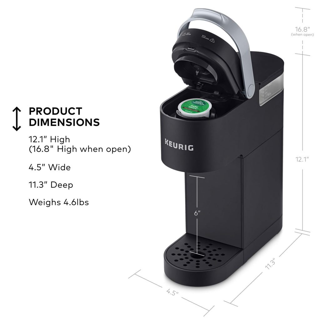 Single Serve K-Cup Pod Coffee Maker, 6 to 12oz Brew Size, Black V1402
