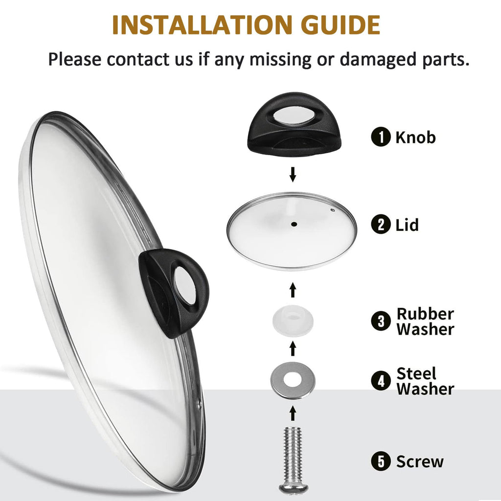 Tempered Glass Lids for Cookware C45084
