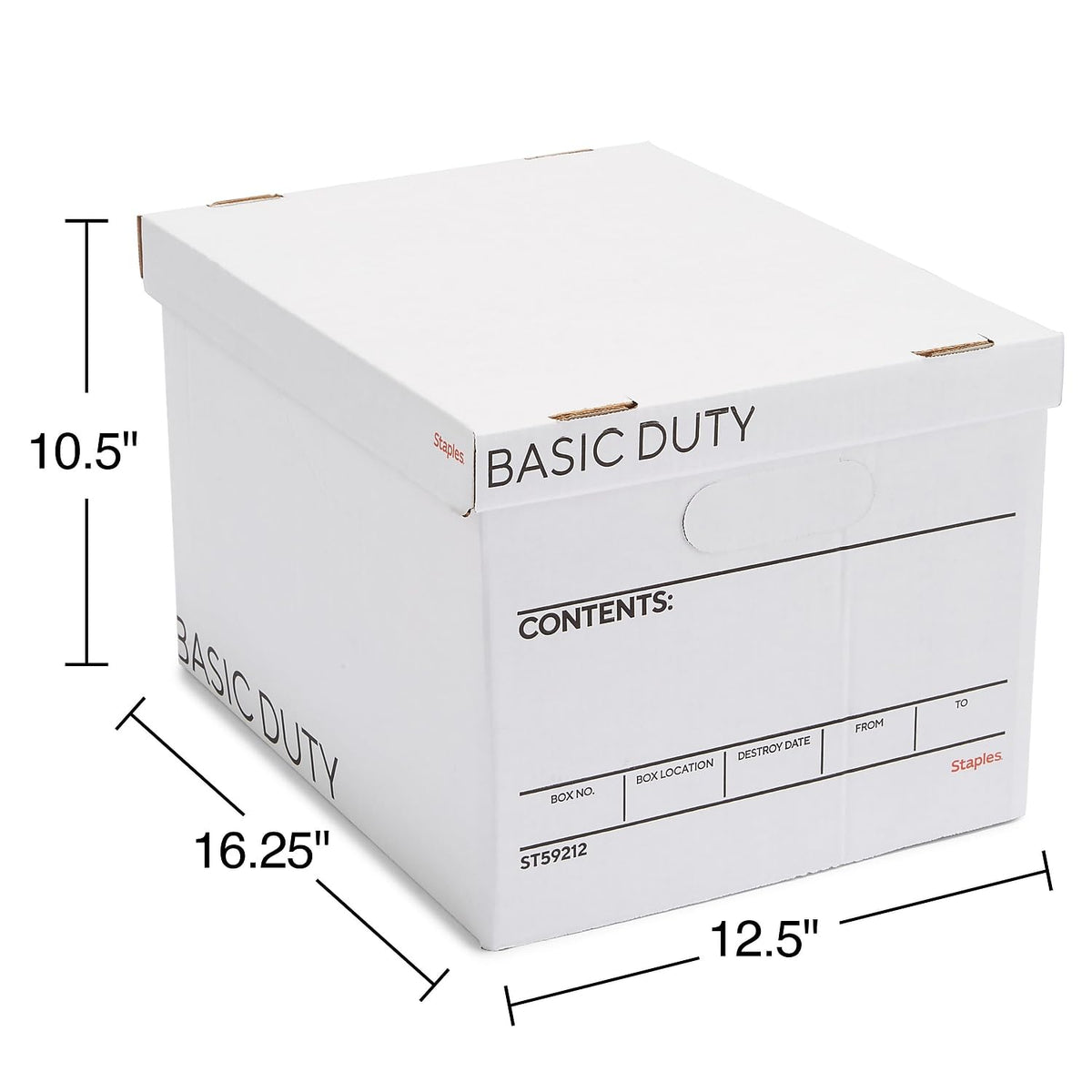 Storage & Filing Box with Handles & Removable Lid, Letter & Legal, Stackable, 20-Pack A6372