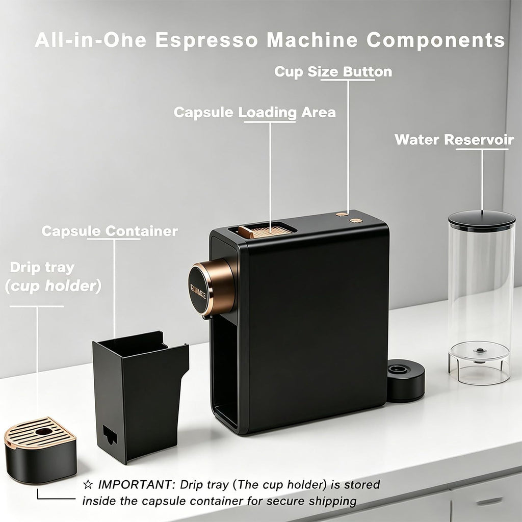 20 Bar Programmable Espresso Machine with 18oz Tank M72840