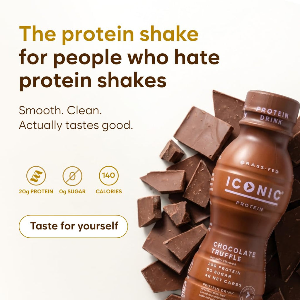 Chocolate Truffle Sugar Free Low Carb Protein Drinks 12 Pack O8990