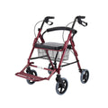 4 Wheeled Folding Rollator Walker with Padded Seat and Backrest W237005