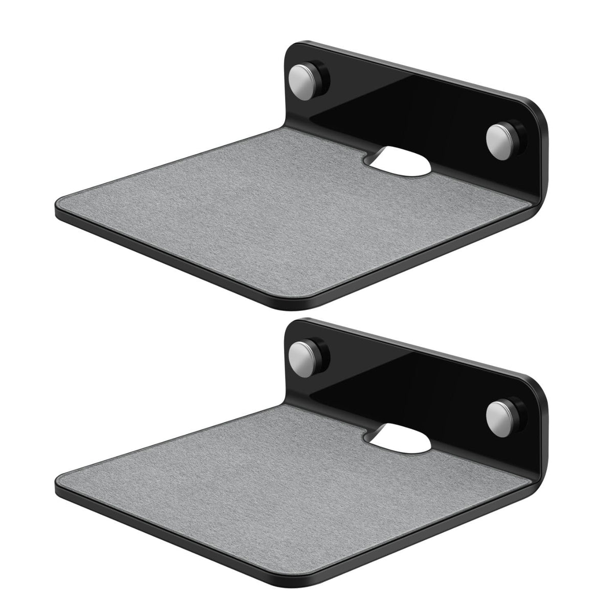 Black Acrylic 9 Inch 2 Pack Floating Speaker Shelf Wall Mount K31065
