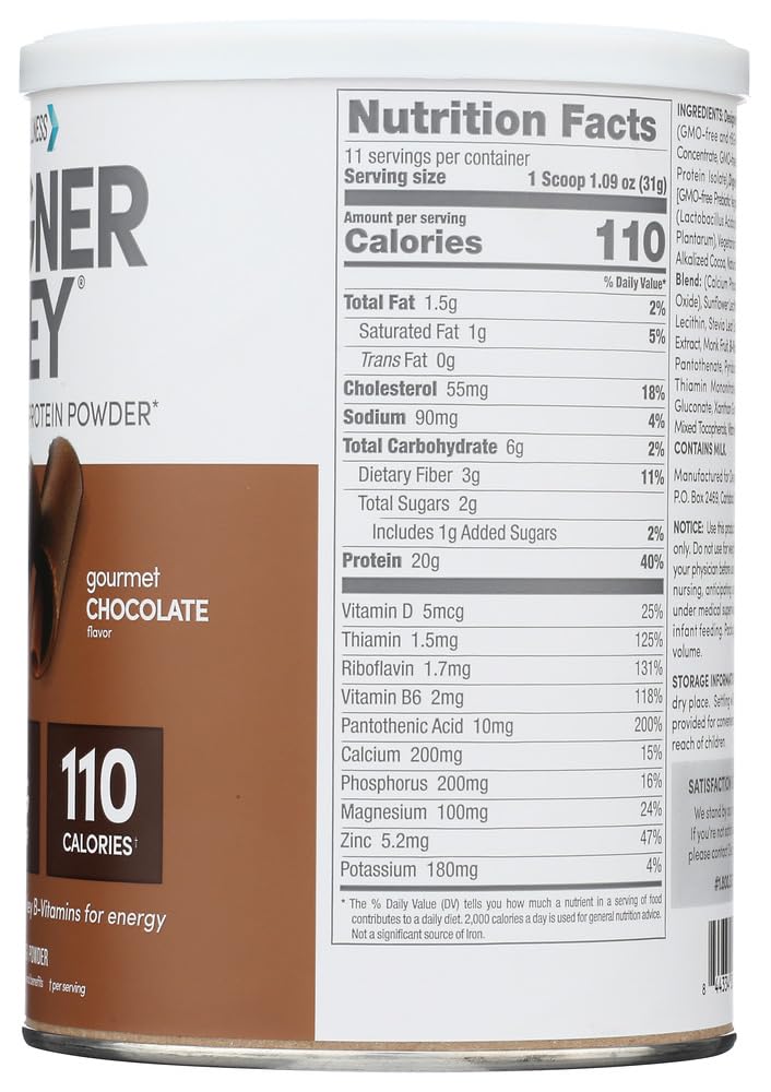 Whey Protein Powder Gourmet Chocolate 12-Ounce Pack of 2 J790