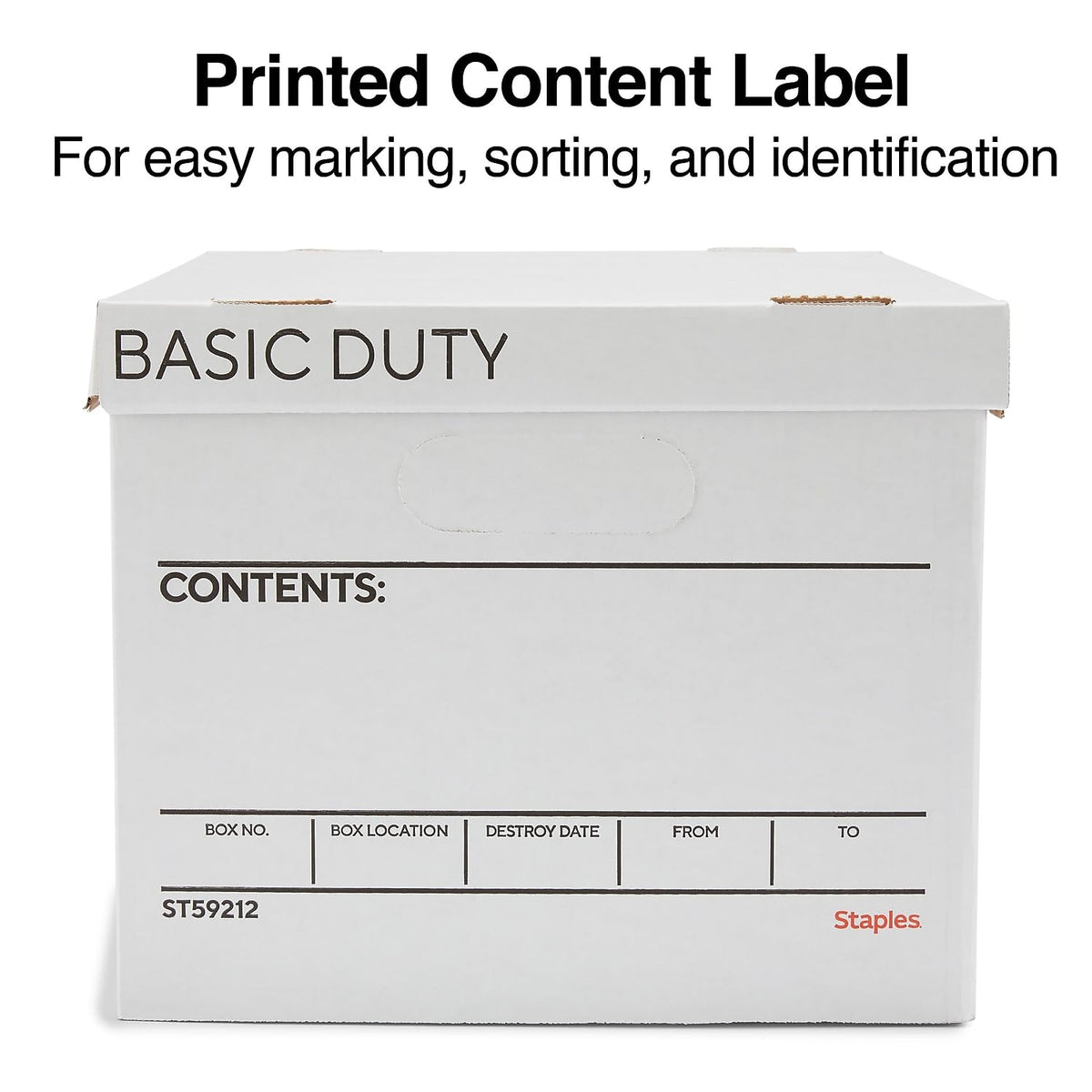 Storage & Filing Box with Handles & Removable Lid, Letter & Legal, Stackable, 20-Pack A6372