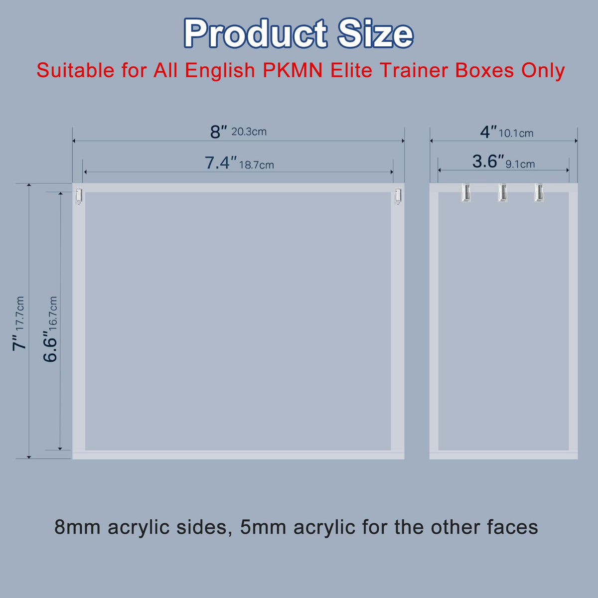 Acrylic Elite Trainer Box Display Case F5132