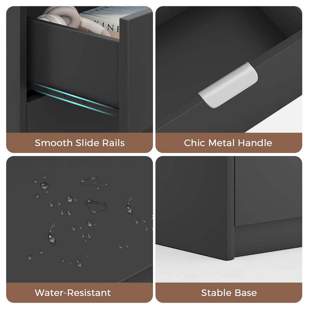 Black 9 Drawer Wood Dresser T682988
