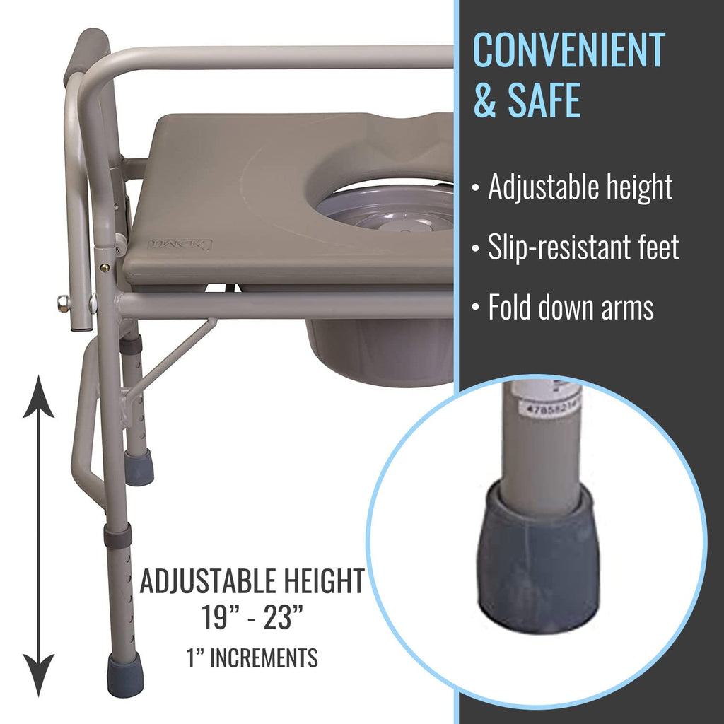 Portable Bedside Commode Chair with Handles M561