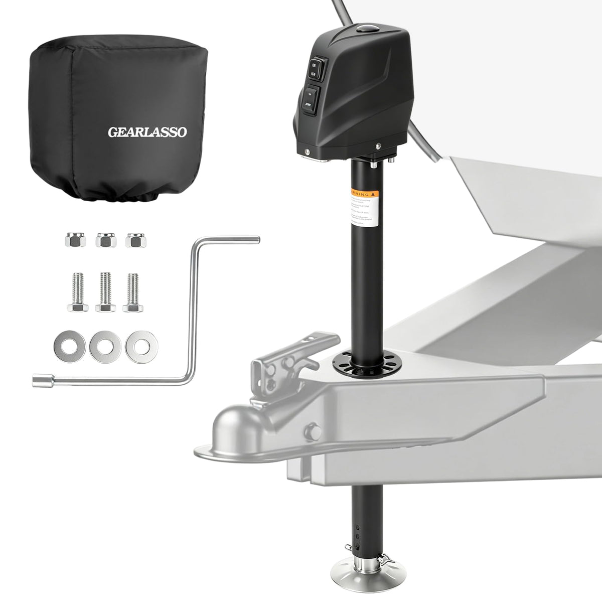 Electric Trailer Jack with Waterproof Cover & LED Light X9267