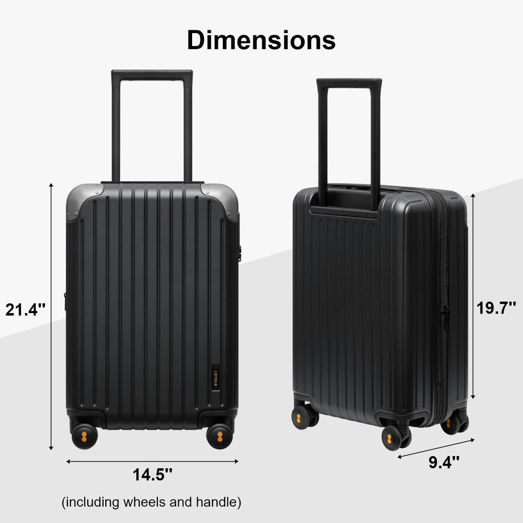 Expandable Hardside Carry on Luggage Black K6769
