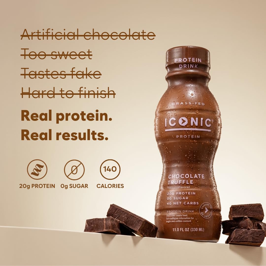 Chocolate Truffle Sugar Free Low Carb Protein Drinks 12 Pack O8990