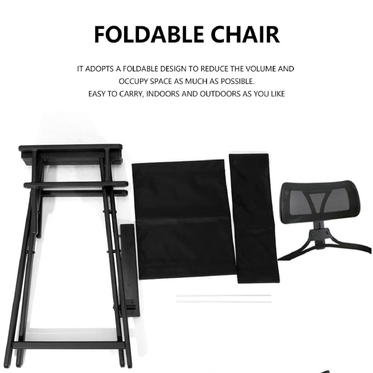 Extra Tall Foldable Makeup Artist Stool Chair with Head Rest T7587