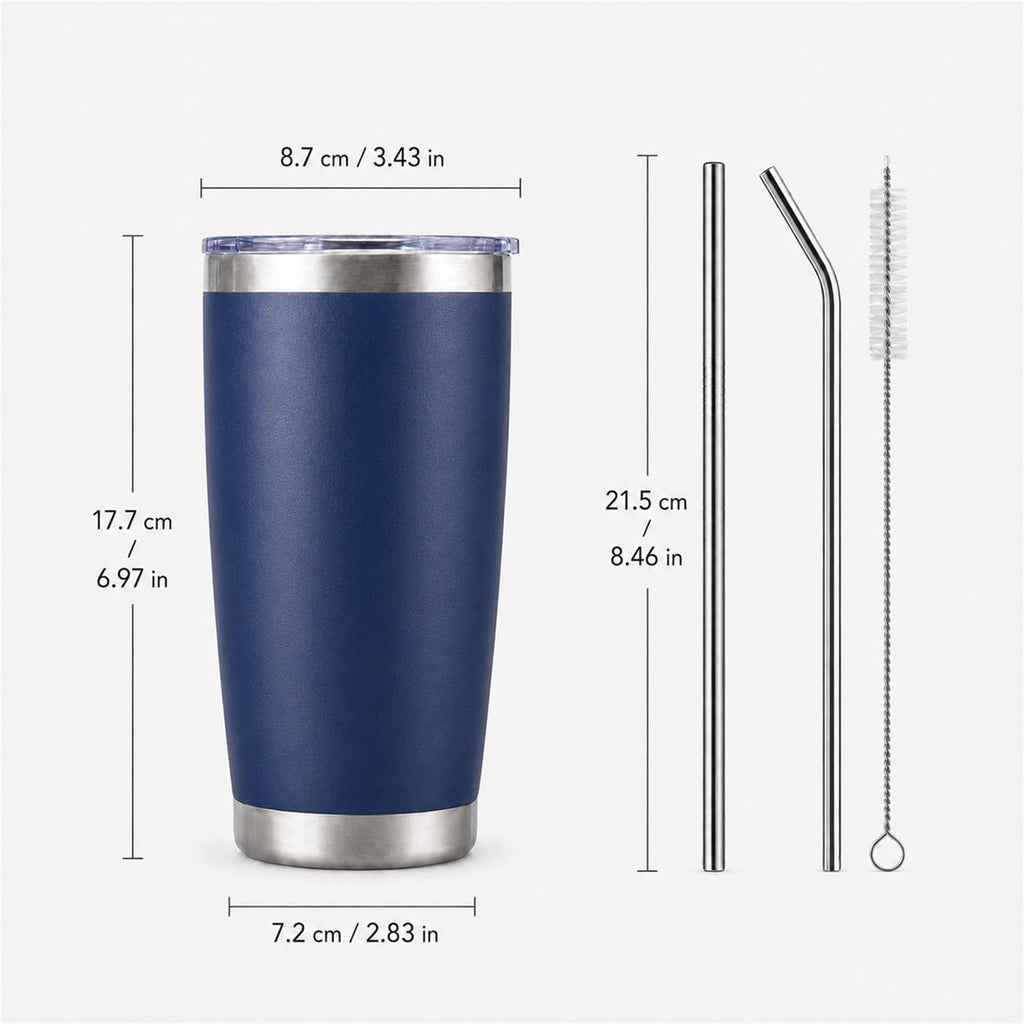 20oz Stainless Steel Insulated Tumblers 12 Pack K834456