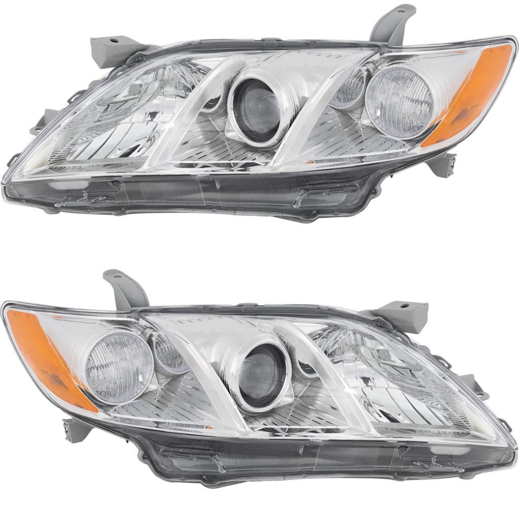 Toyota Camry Headlight 2007 2008 2009 Driver and Passenger Side Pair Set K154