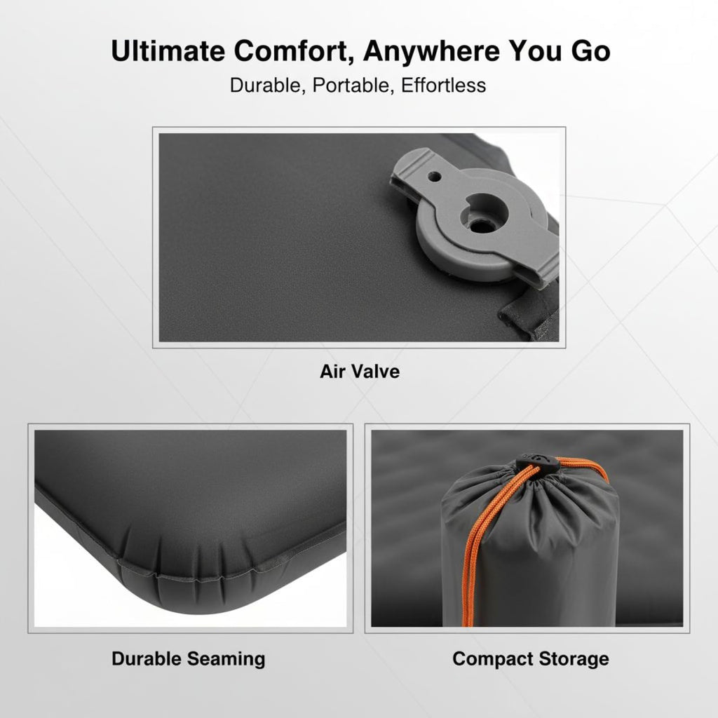 2 Pcs Inflatable Nylon TPU Seat Cushion Z877