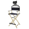Extra Tall Foldable Makeup Artist Stool Chair with Head Rest T7587