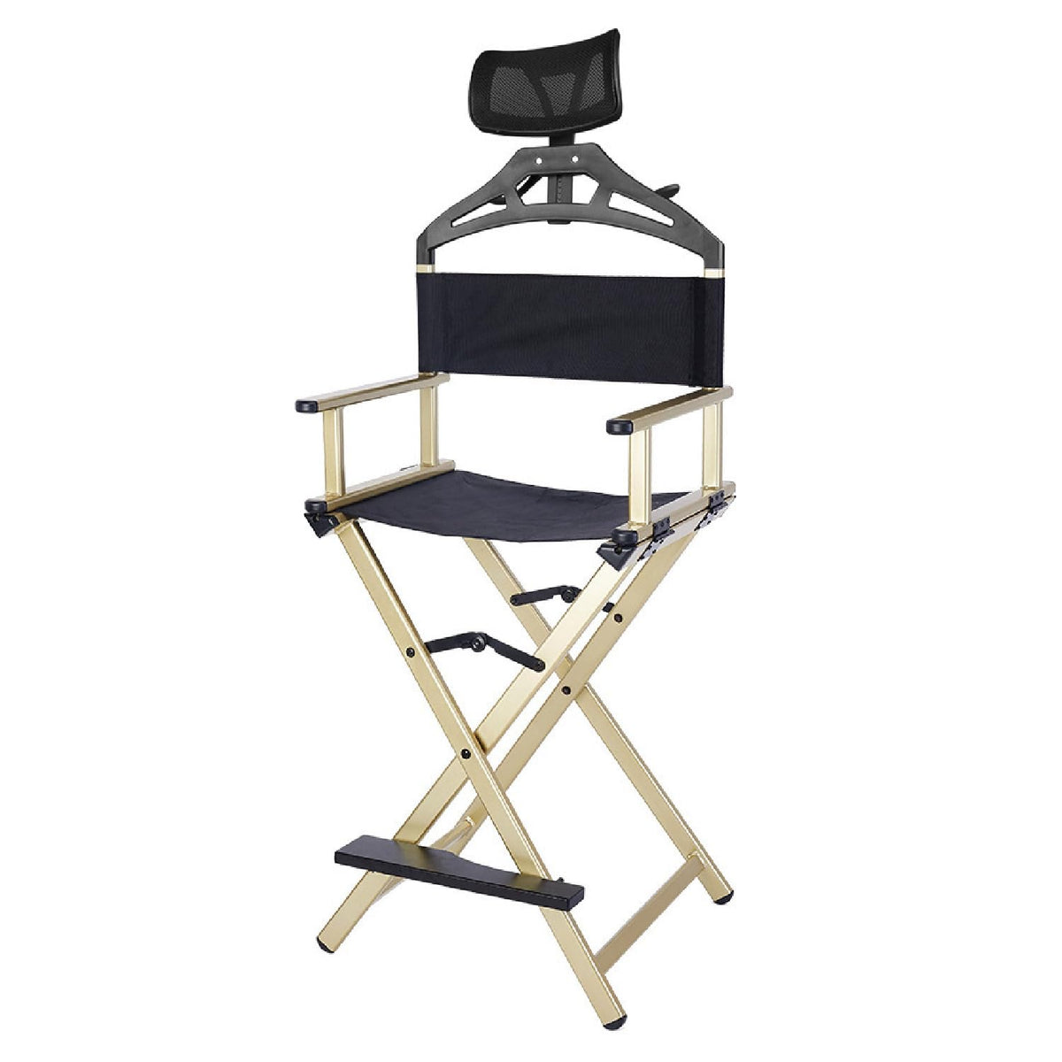 Extra Tall Foldable Makeup Artist Stool Chair with Head Rest T7587