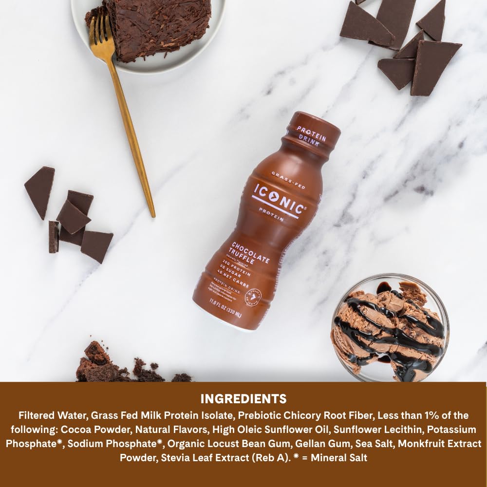 Chocolate Truffle Sugar Free Low Carb Protein Drinks 12 Pack O8990