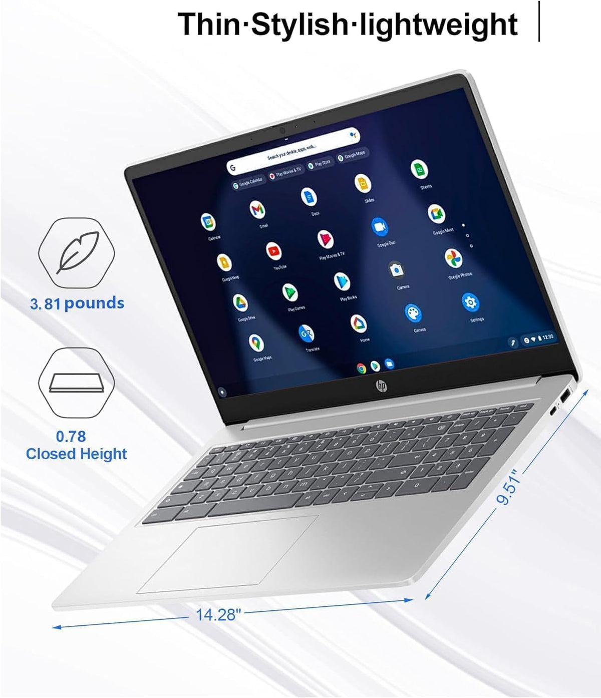 15.6in Silver Chromebook W8601