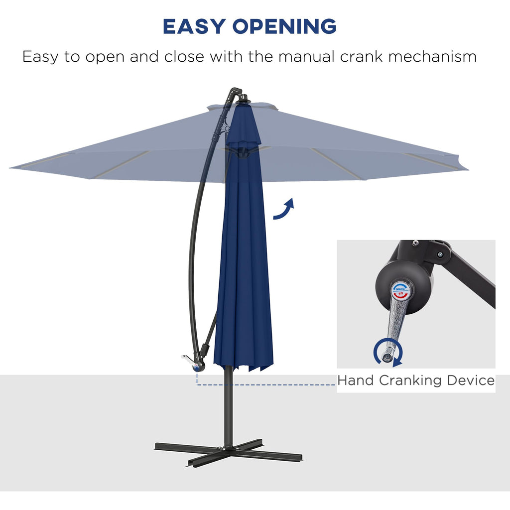 10' Cantilever Tilt Offset Patio Umbrella C6420