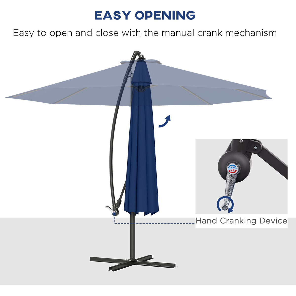10' Cantilever Tilt Offset Patio Umbrella C6420