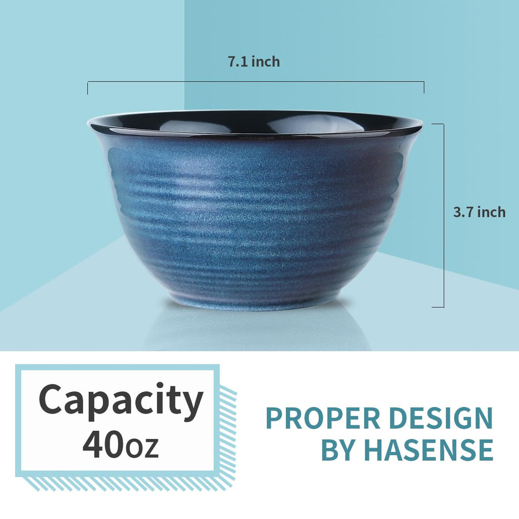 Ceramic 32 oz Pasta Bowls Set of 4 and 40 oz Soup Bowls Set of 4 R26422