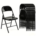 10 Pack Black Metal Folding Chairs K906766