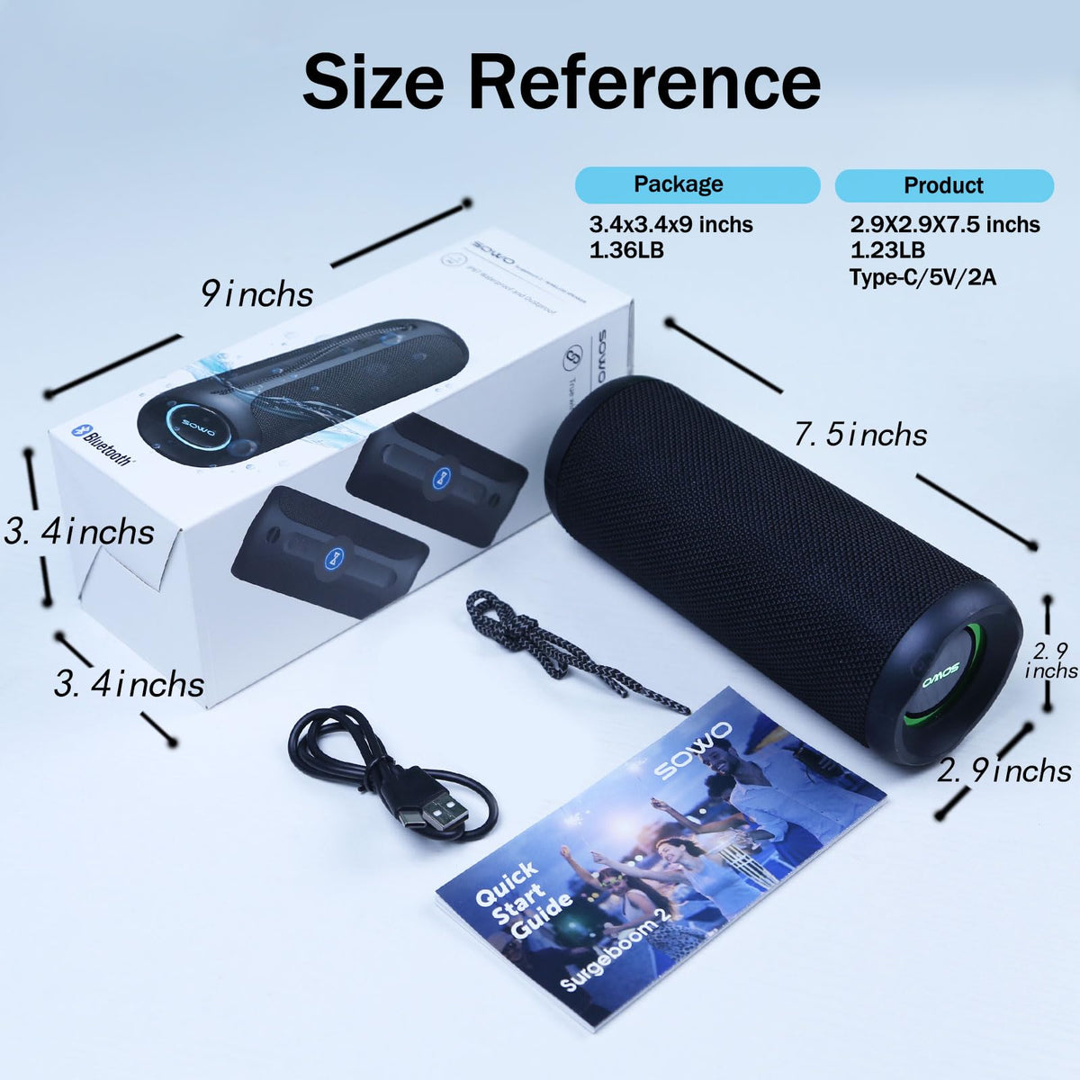 IPX7 Waterproof Portable Bluetooth Speaker A537115