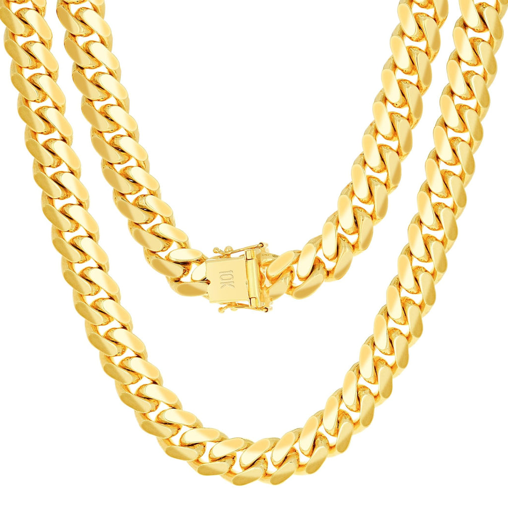10k Yellow Gold Cuban Link Chain Necklace Y393