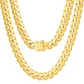 10k Yellow Gold Cuban Link Chain Necklace Y393