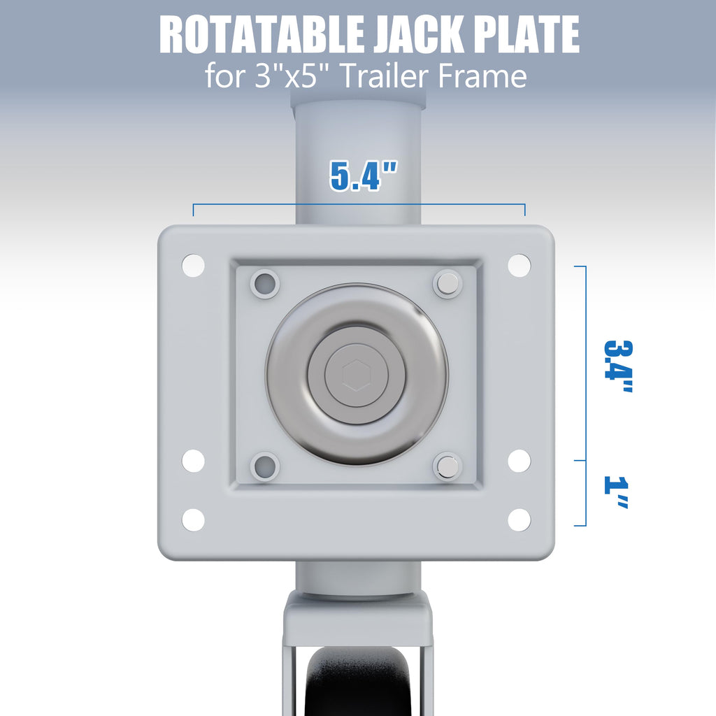 8" Swivel Trailer Jack, 1500 lbs, 10" Lift P730