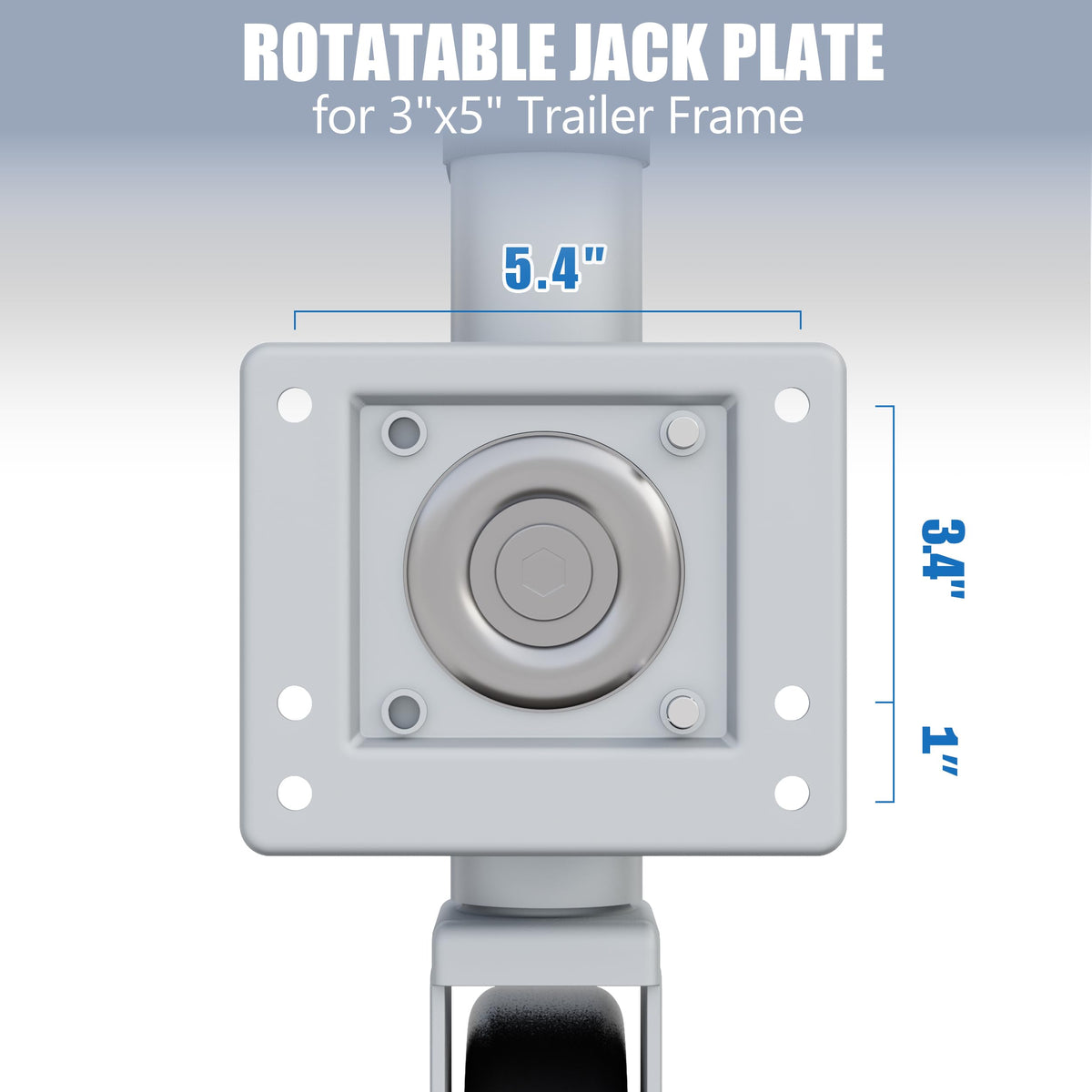 8" Swivel Trailer Jack, 1500 lbs, 10" Lift P730