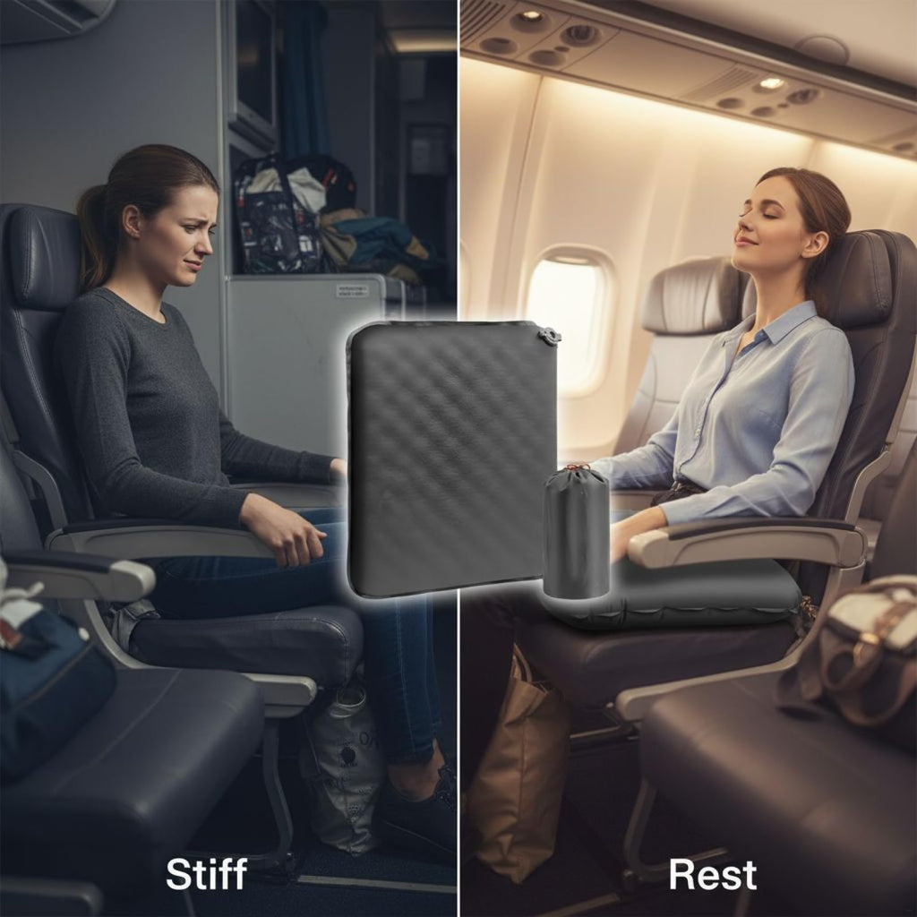 2 Pcs Inflatable Nylon TPU Seat Cushion Z877