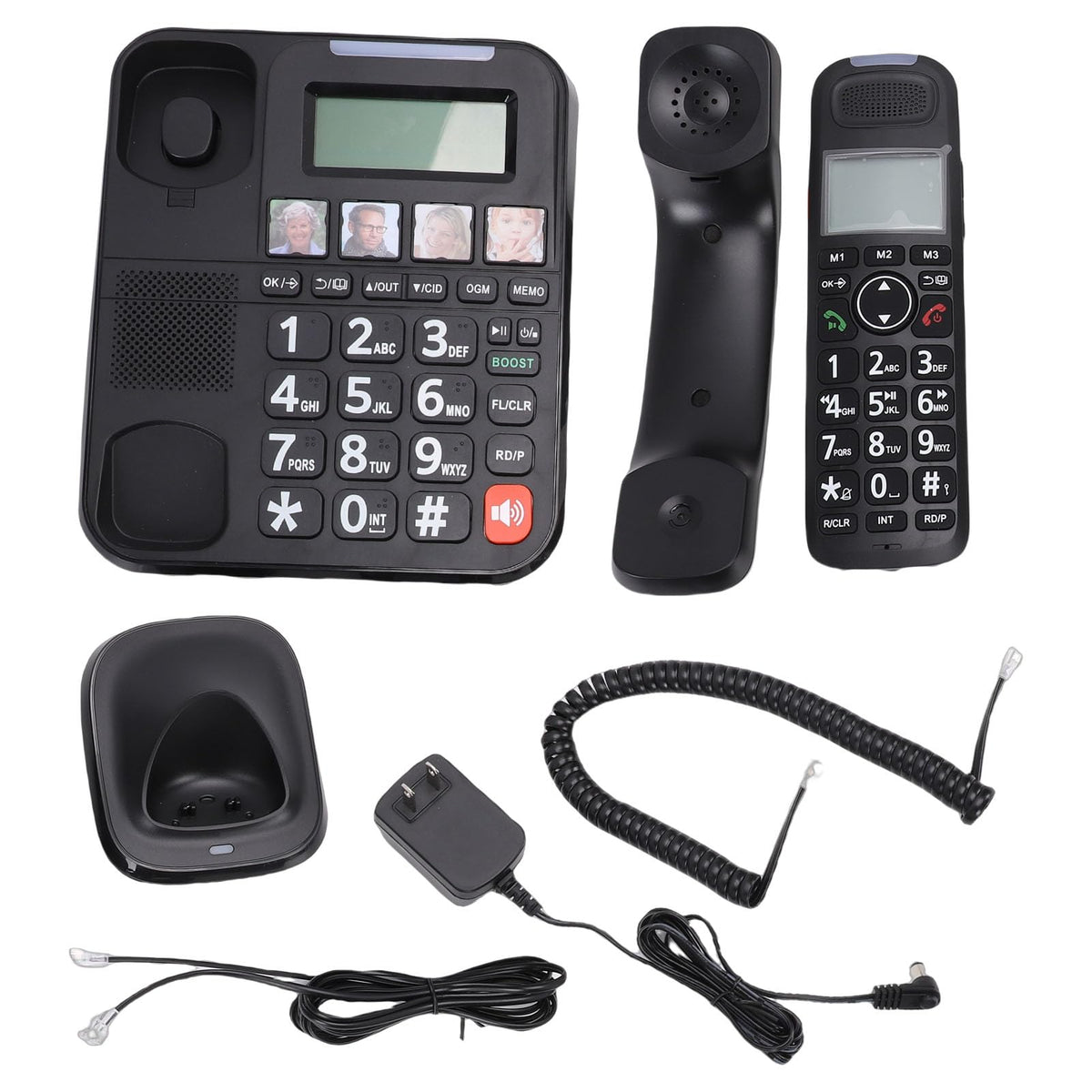 Expandable Corded/Cordless Phone System with Big Buttons Y391432