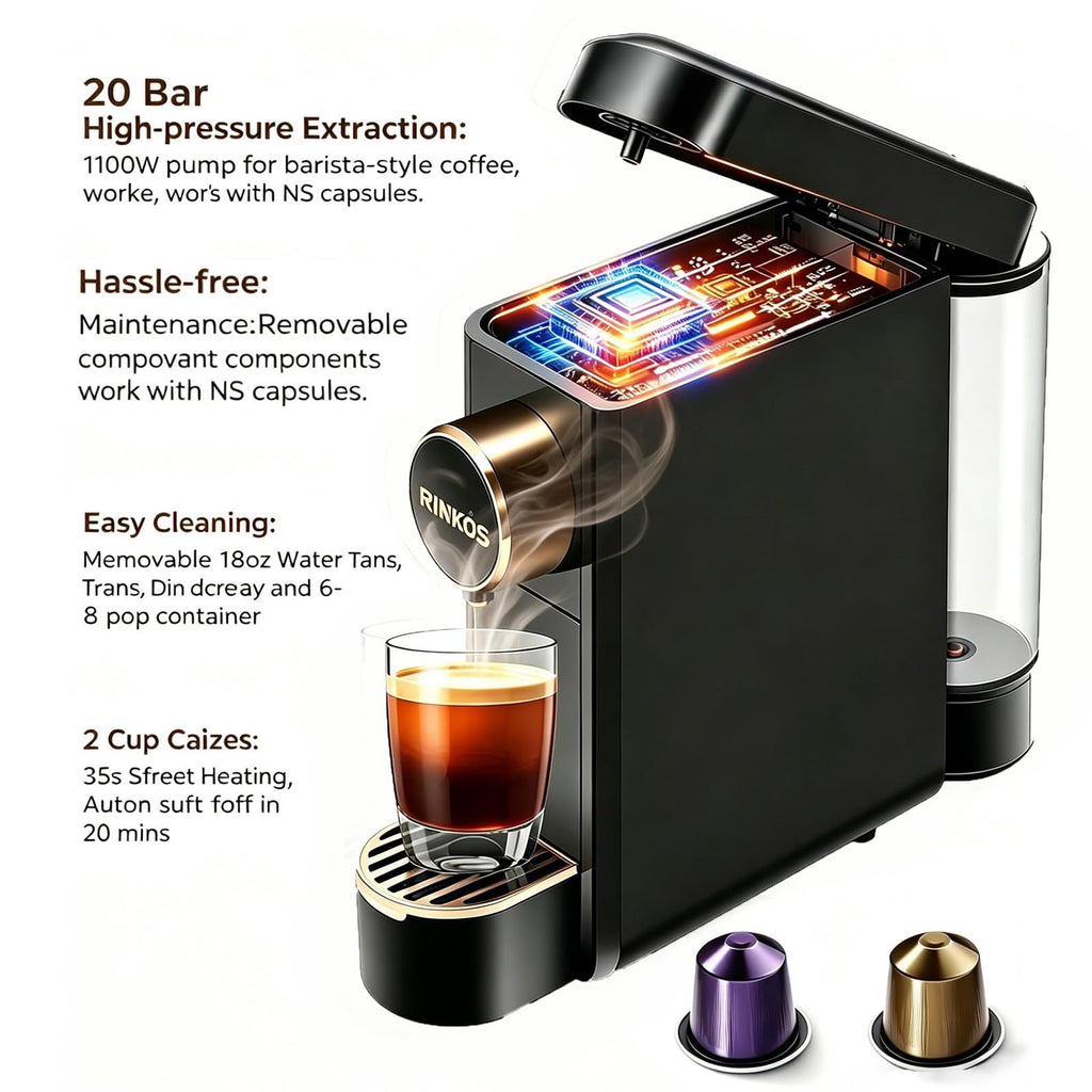 20 Bar Programmable Espresso Machine with 18oz Tank M72840