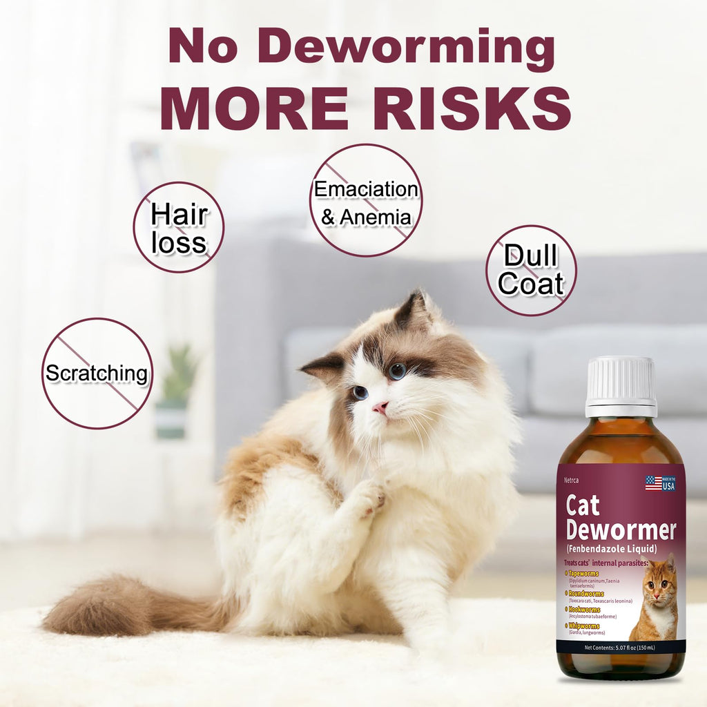 Fenbendazole Dewormer for Cats & Kitten, 150 mL W829