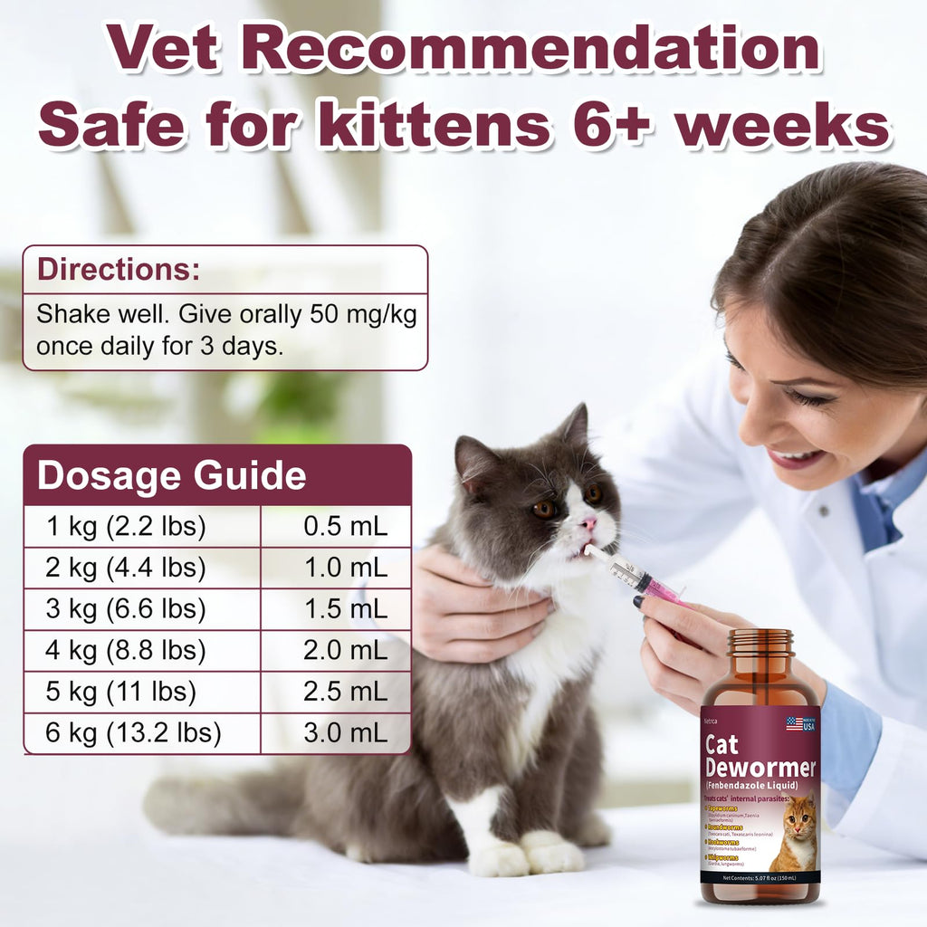 Fenbendazole Dewormer for Cats & Kitten, 150 mL W829