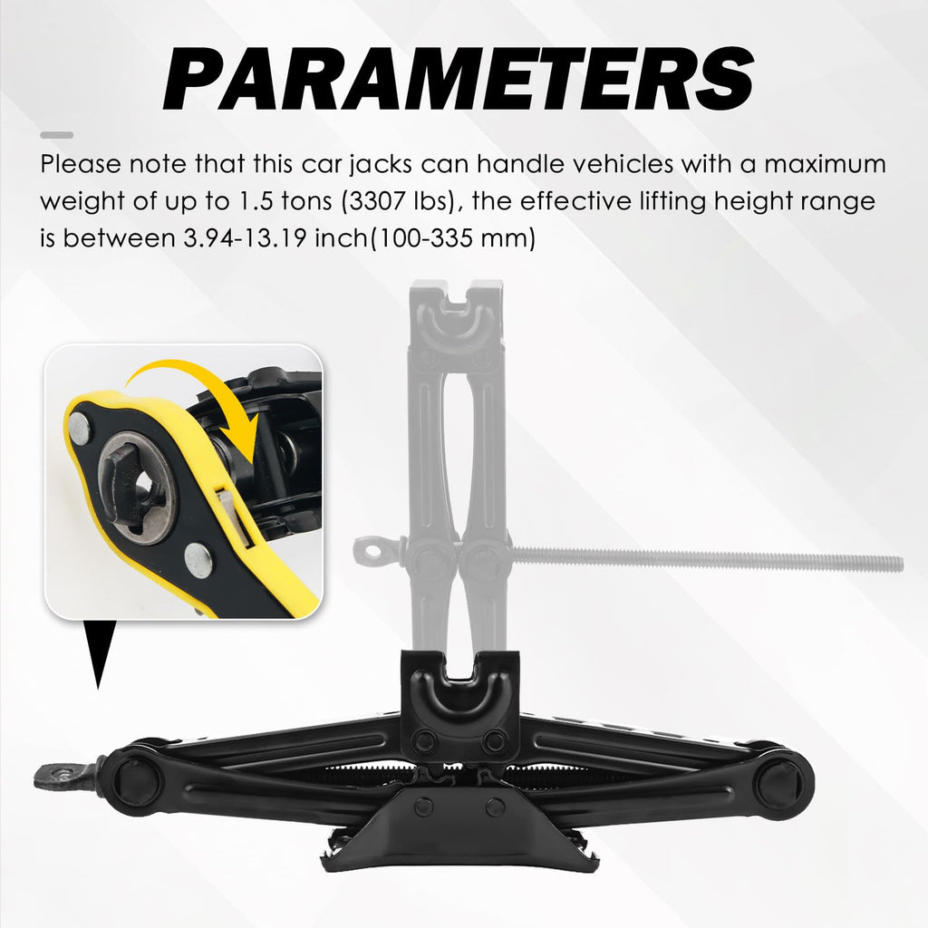 Heavy Duty Scissor Jack 1.5T with Ratchet Handle K150